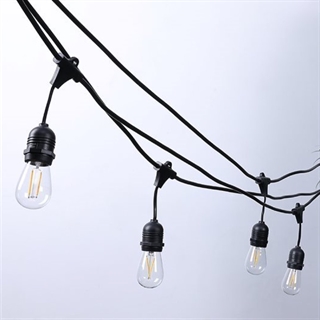 LED lyskæde med pærer - 10 m eller 15 m